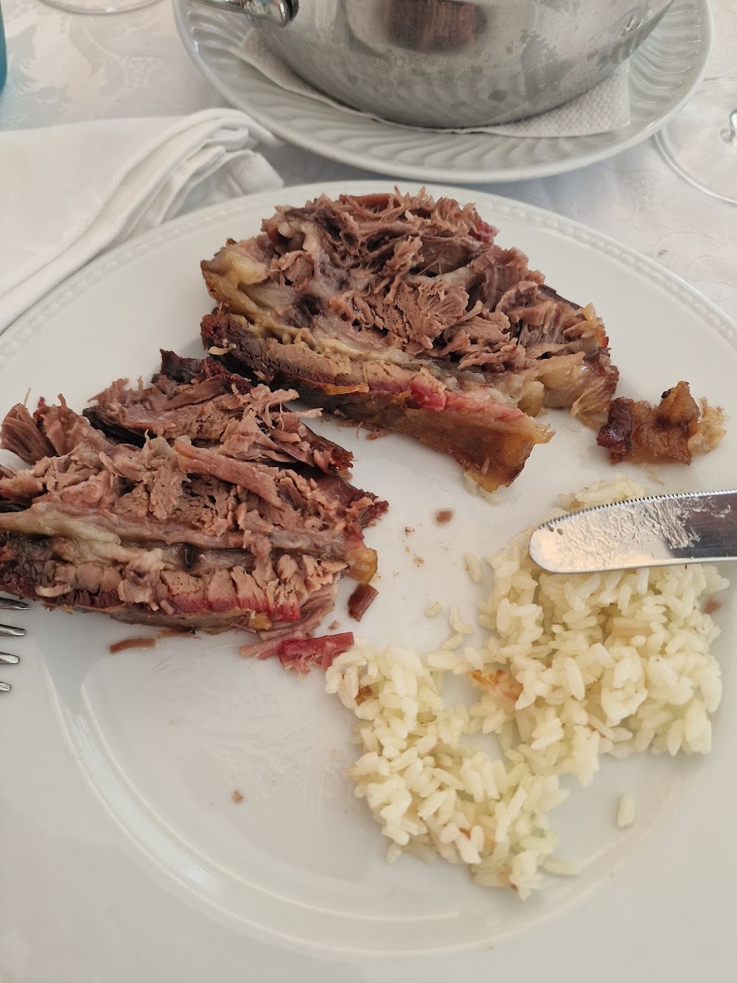 Costela de boi empratada com arroz